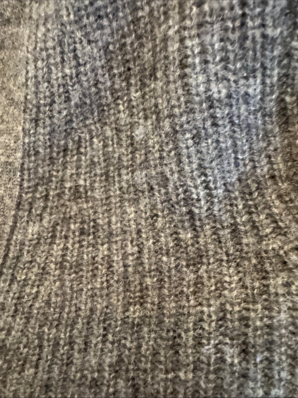 Gray Ribbed V-Neck Button Cardigan - Picture 4 of 4